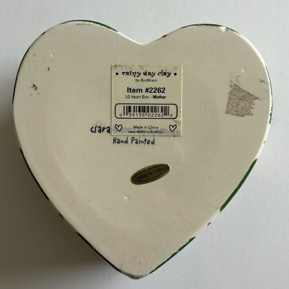 Trinket Box You Are My Mother Hand Painted Rainy Day Clay Floral - Picture 6 of 9